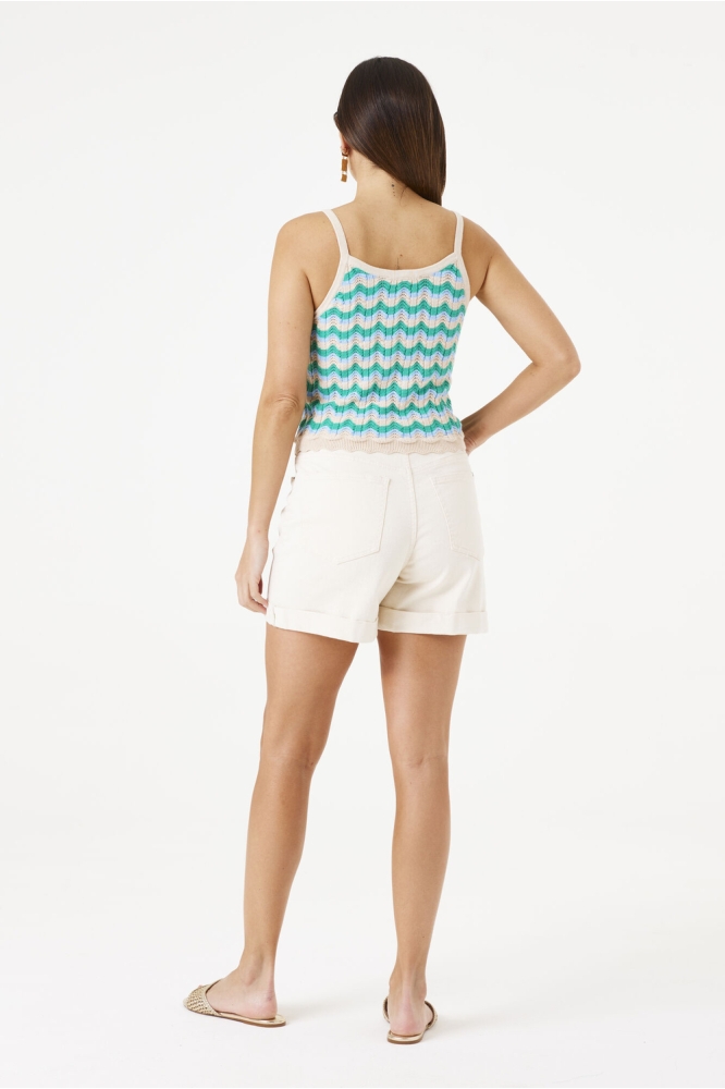 SINGLET MET PRINT F50024 636 VIVID GREEN